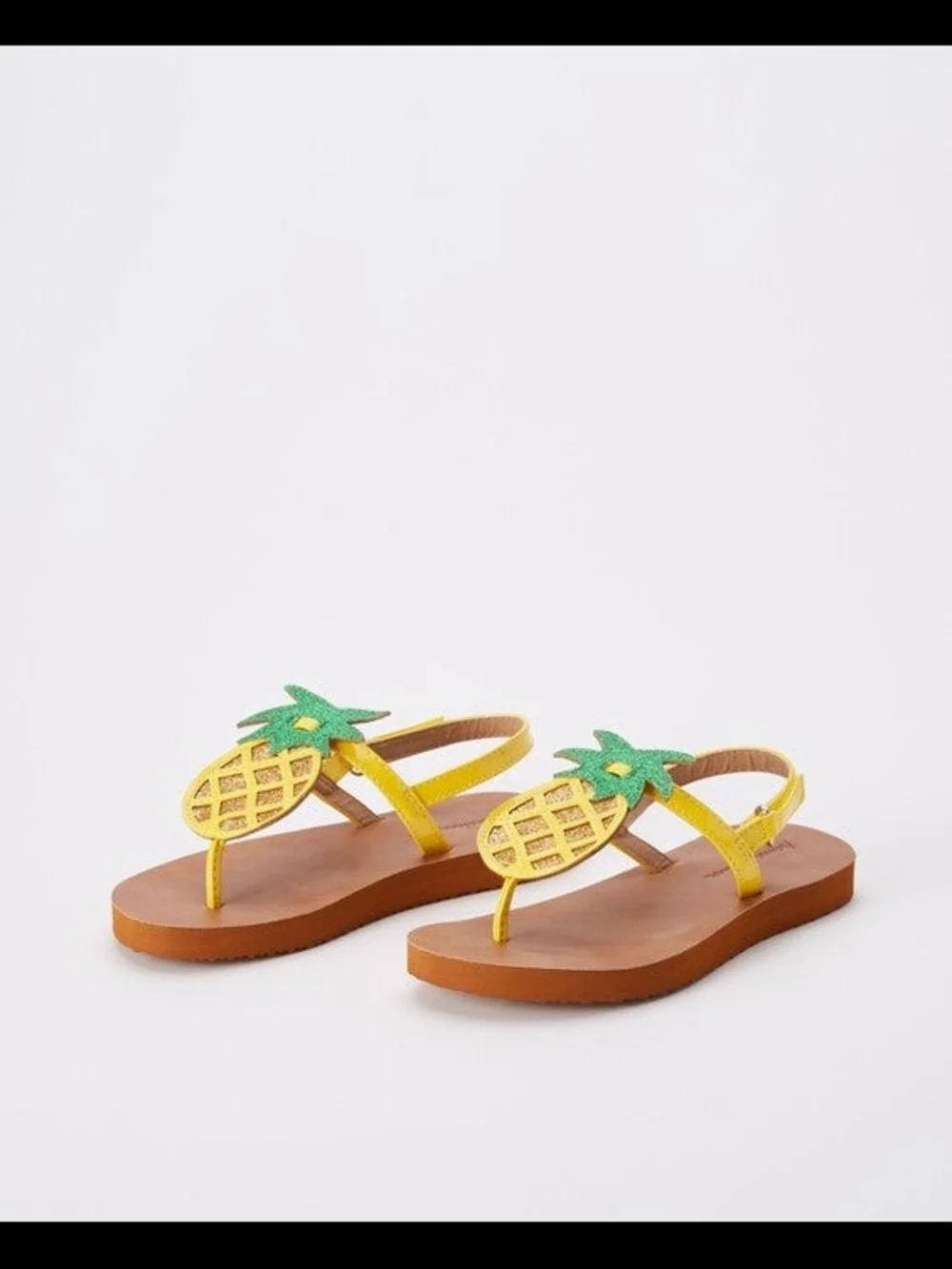 Hanna Andersson Piper Girls' Pineapple Sandals Size 13